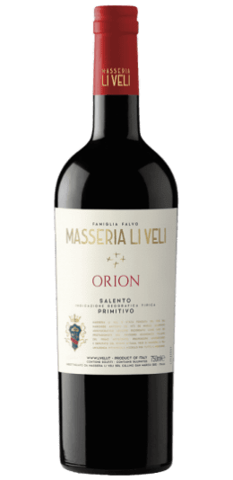 Masseria Li Veli Orion Primitivo Is Een Voortreffelijke Creatie Van Het Gerenommeerde Wijnhuis Masseria Li Veli. Het Is Gevestigd In Het Hart Van Salento, Italië. De Naam 