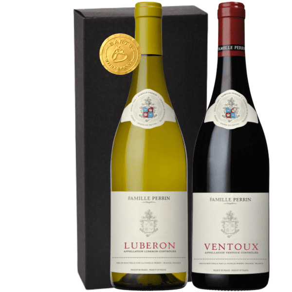 Geschenkdoos 2-fles Perrin Luberon Blanc – Ventoux Rouge