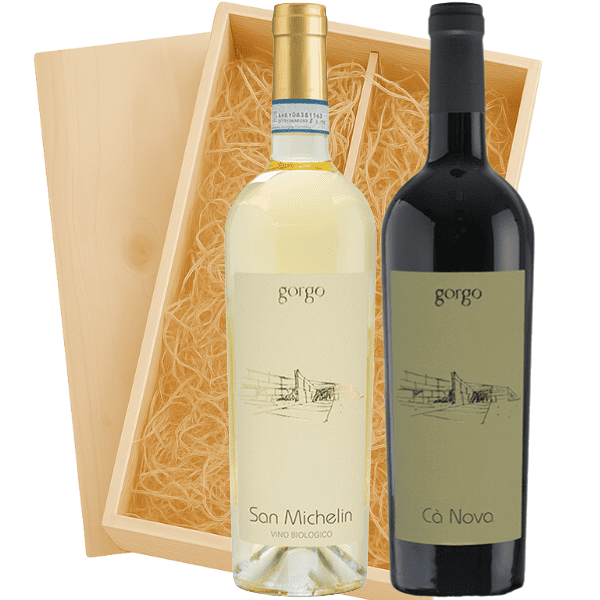 Geschenkkist 2-fles Gorgo Custoza San Michelin – Cà Nova Rosso Veronese