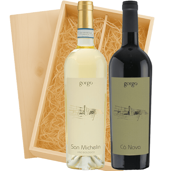 Geschenkkist 2-fles Gorgo Custoza San Michelin – Cà Nova Rosso Veronese