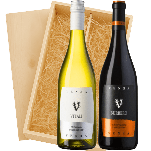 Geschenkkist 2-fles Venea Vitali Trebbiano – Burbero Montepulciano