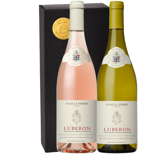 Geschenkdoos 2-flessen Perrin Luberon Blanc – Luberon Rosé
