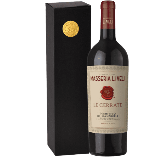 Geschenkdoos 1-fles Li Veli La Cerrate Primitivo Di Manduria