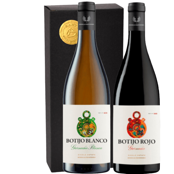 Geschenkdoos 2-flessen Frontonio Botijo Blanco – Botijo Rojo