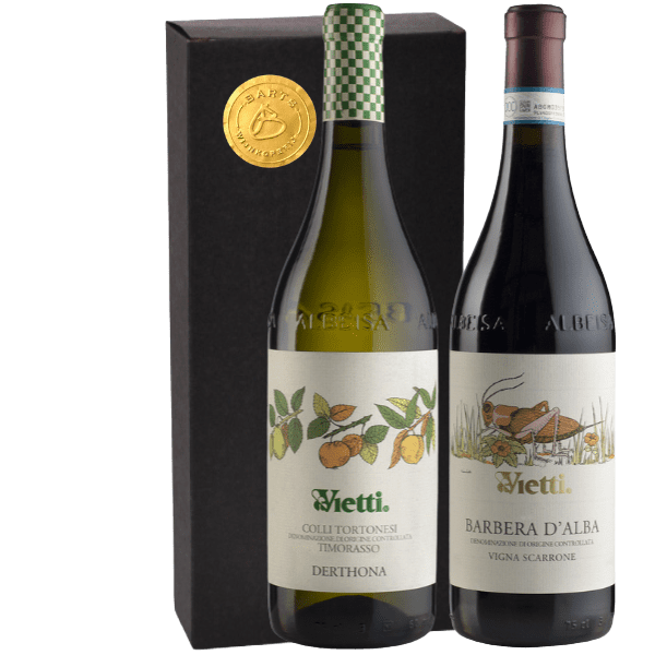 Geschenkdoos 2-flessen Vietti Timorasso Derthona – Barbera D’Alba Scarrone