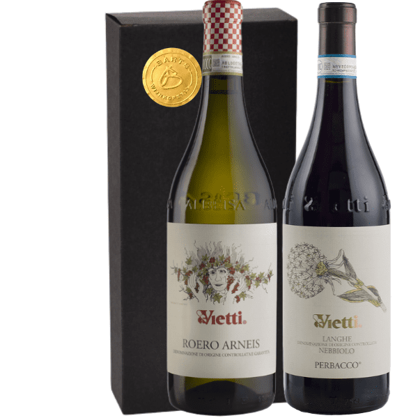 Geschenkdoos 2-flessen Vietti Roero Arneis – Nebbiolo Perbacco