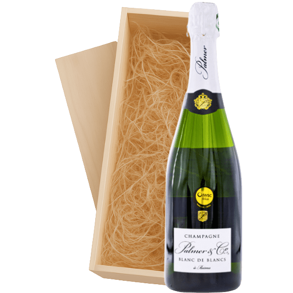 Geschenkkist 1-fles Champagne Palmer & Co Blanc De Blancs