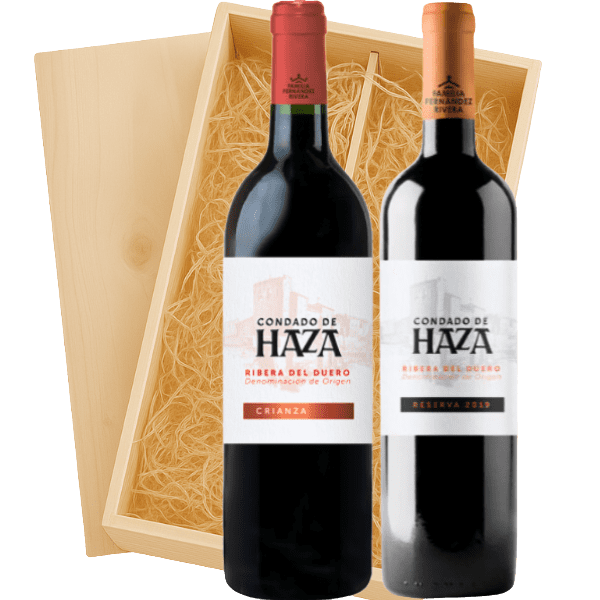Geschenkkist 2-flessen Condado De Haza Crianza – Condado De Haza Reserva
