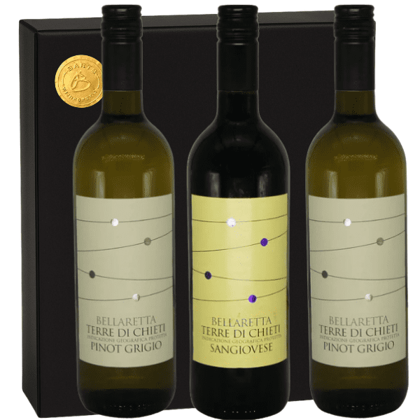 Geschenkdoos 3-flessen Bellaretta Pinot Grigio – Sangiovese