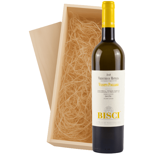 Geschenkkist 1-fles Bisci Fogliano Verdicchio Di Matelica