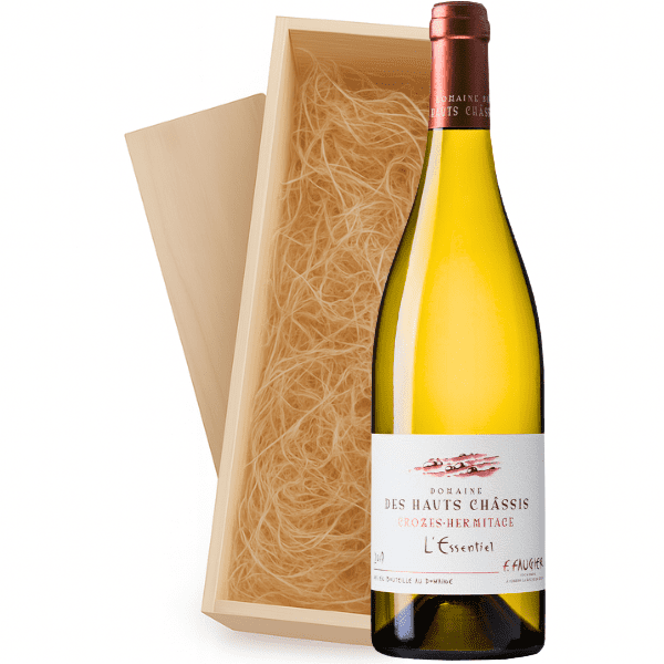 Geschenkkist 1-fles Domaine Des Hauts Châssis Crozes-Hermitage Essentiel