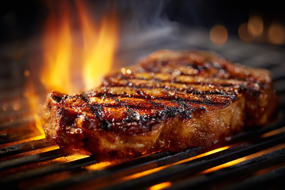 Steak op de Barbecue