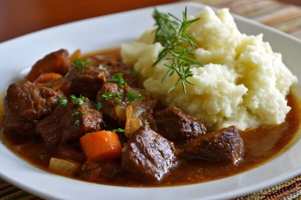 Wildstoofpot met aardappelpuree